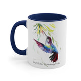 Accent Coffee 11oz Mug, with Hummingbird 7