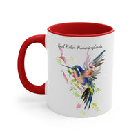 Accent Coffee11oz Mug, with Hummingbird