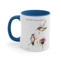 Accent Coffee11oz Mug,  with Hummingbird