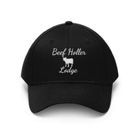 Beef Holler Lodge Cap white lettering